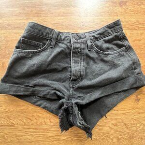 Black Denim Shorts